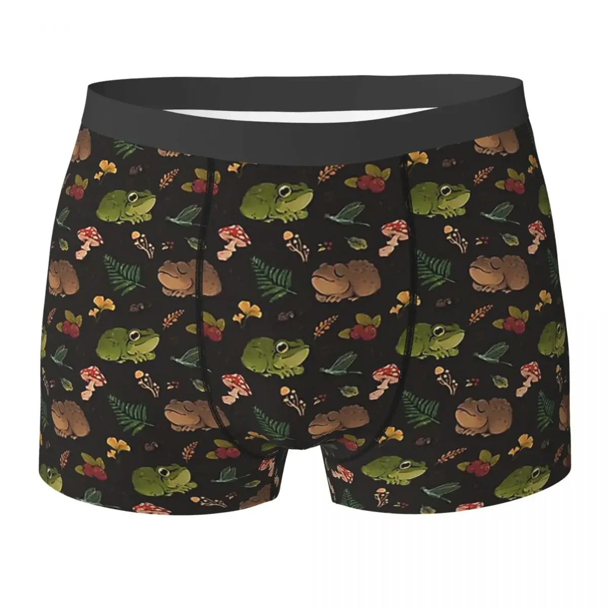 Sapos e Berries Boxer Shorts para Homens, Roupa Interior Respirável, Calcinha Masculina, Presentes de Namorado