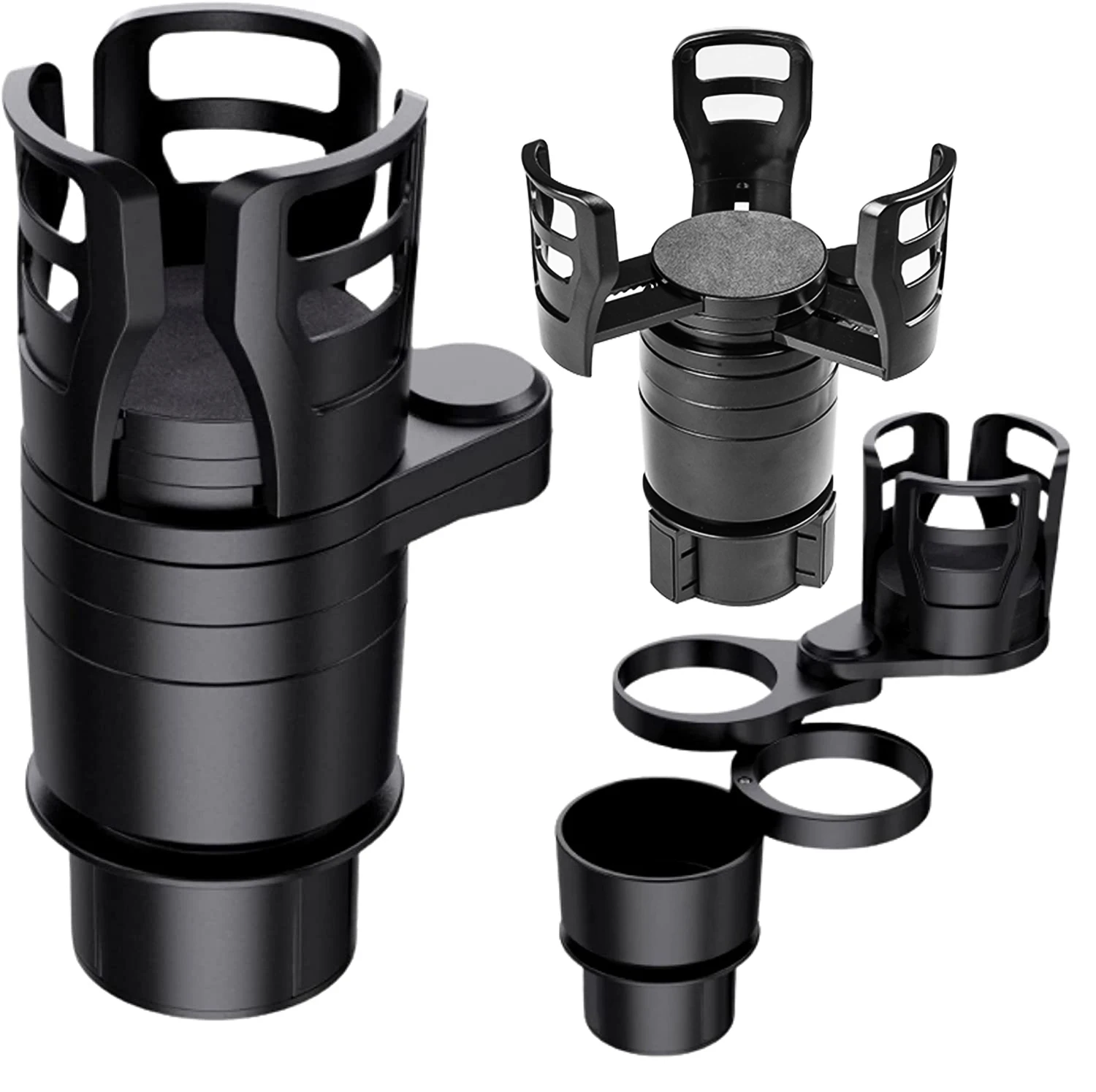 2025 nuevo portavasos 4 en 1 multifunción 360 giratorio Base ajustable insertar bebidas organizador portavasos para coche adaptador expansor