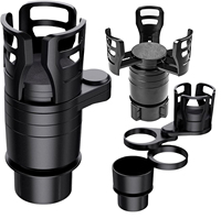 2025 New PC 4 in 1 Cupholder Multifunction 360 Rotating Adjustable Base Insert Drinks Organizer Car Cup Holder Expander Adapter