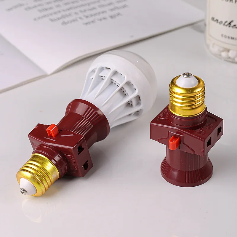 E27 قاعدة مصابيح 111 فولت-240 فولت المسمار لمبة حامل تحويل إلى مع التبديل مصباح المقبس LED لمبة المقبس ديكور المنزل مكتب نزل #6