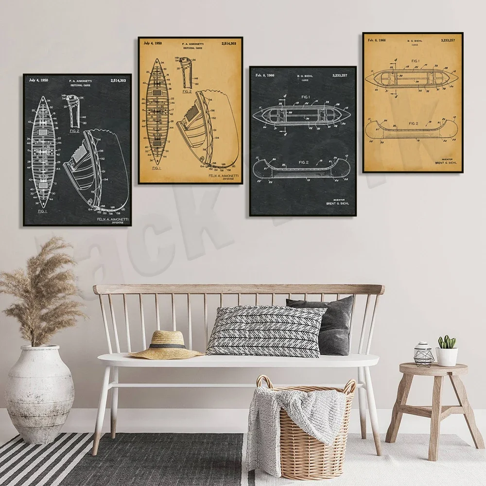 Boundary Waters Canoe Art National Park Canoe Prints, Canoe Lake House, Fishing Cabin Decor, Dad Kayak Gift Poster