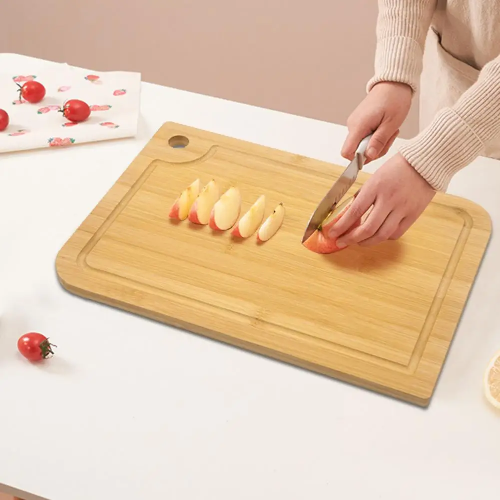 Bamboo Cutting Boards For Kitchen Double-Sided Chopping Board Fruit Cutting Board For Meat Vegetables Board And Cheese Platter