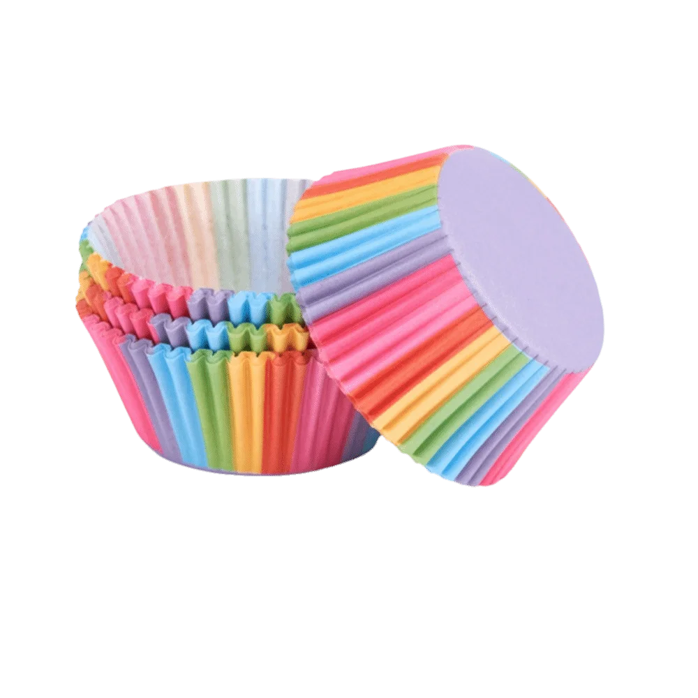 

100 PCS Colorful Non-stick Cupcake Liners Food-grade Greaseproof Baking Cups Unbleached Parchment Paper Muffin Liners Baking