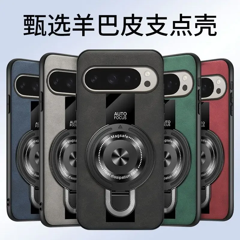 حافظة لهاتف جوجل بيكسل 10 برو XL طراز الأعمال 360 °   غطاء جلدي فاخر دوار مضاد للسقوط لهاتف Google Pixel10 Pro XL