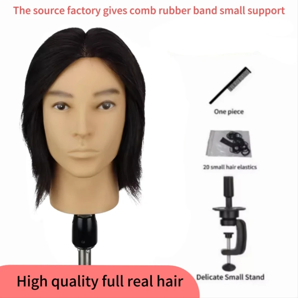 natural-black-100-human-hair-male-mannequin-head-with-clamp-stand-10-inch-for-men's-hairdressing-training