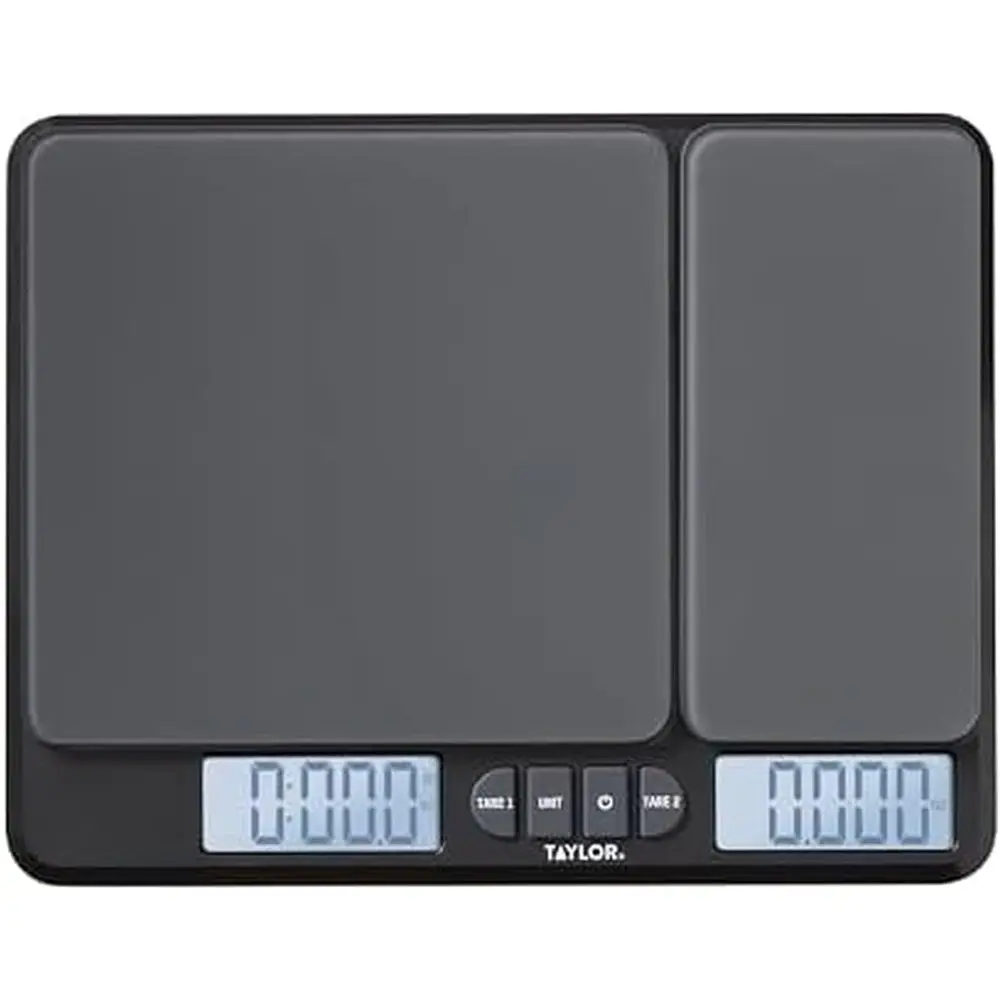 

Цифровые кухонные весы, вместимость 15 фунтов/16 унций, дисплей с подсветкой, стеклянные платформы, черные.