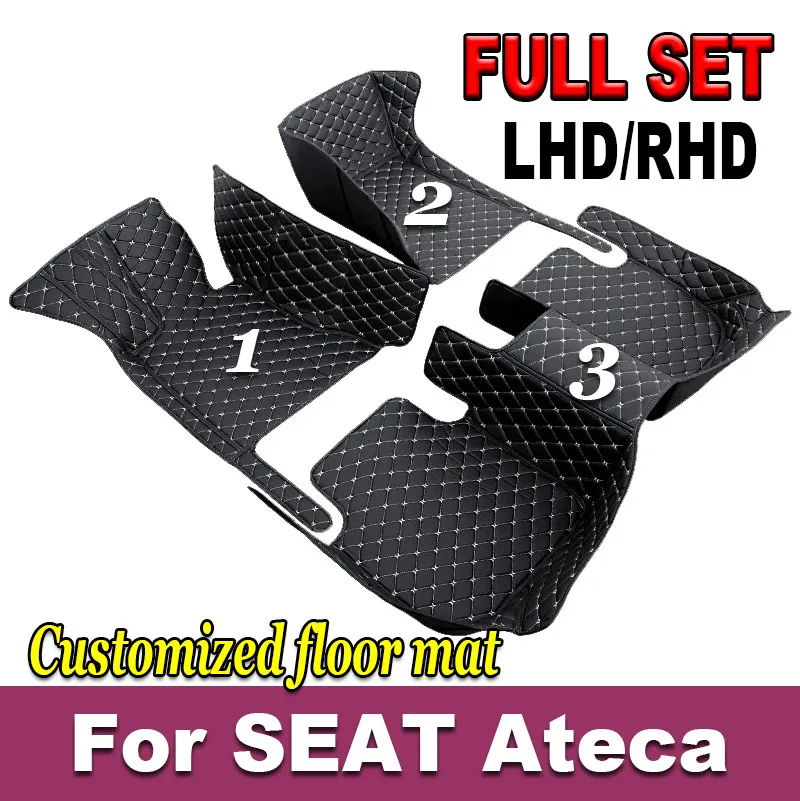 Car Mats For SEAT Cupra Ateca KH7 2016~2022 Auto Floor Rugs Protective Pad Carpets Leather Mat Interior Parts Car Accessories