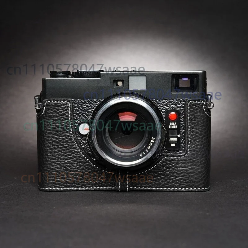 1pcs Handmade for Minolta CLE Camera Half Case Genuine Leather Retro Insert Cover New
