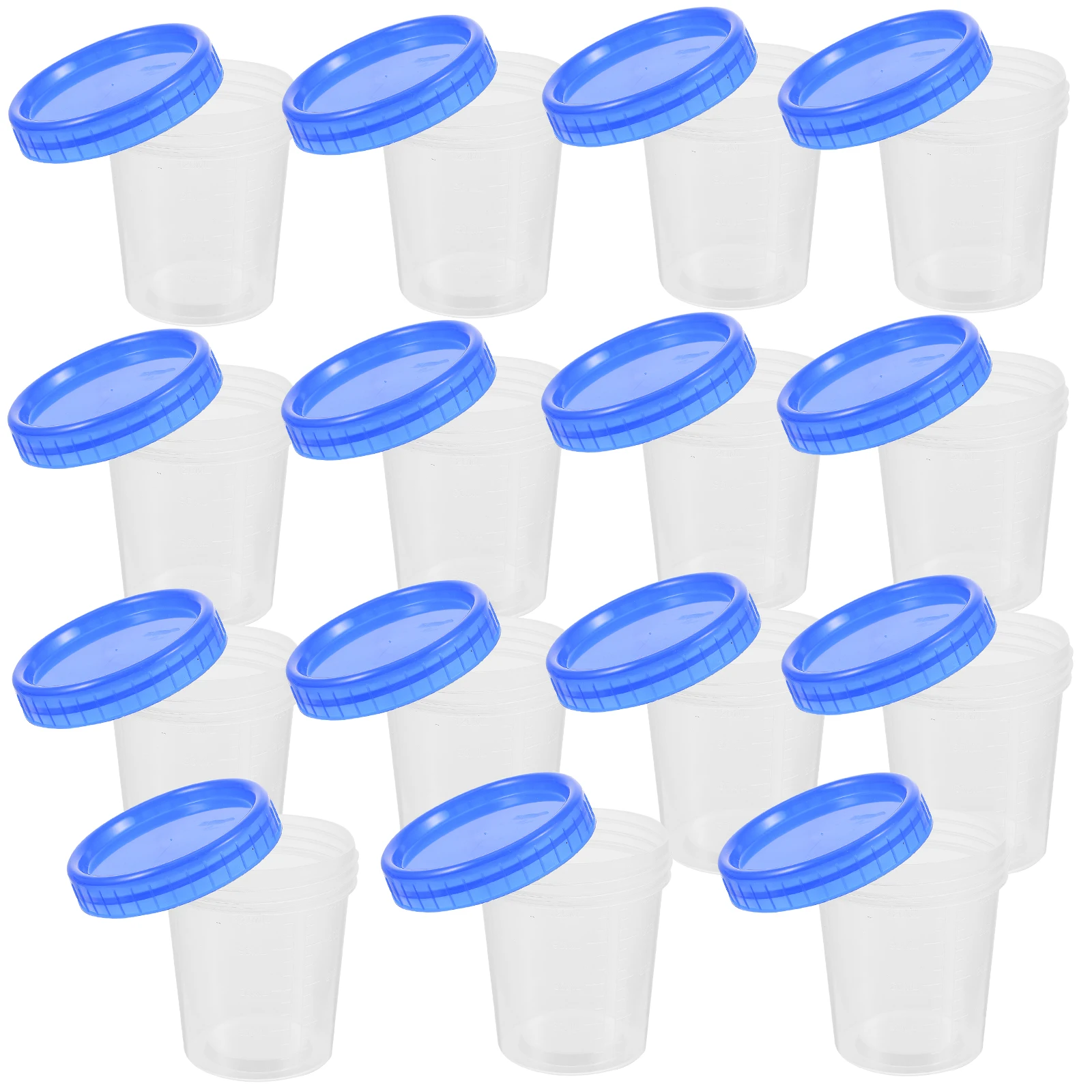 15 Pcs Graduated Measuring Cup Testing Cups Liquid Sample Container Laboratory Specimen with Lids Pp