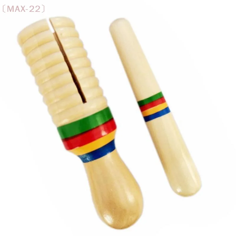 Musical Instruments Wooden Small Single-threaded Ring Percussion Cylinder Croak Frog Kid Educational Parts view 3