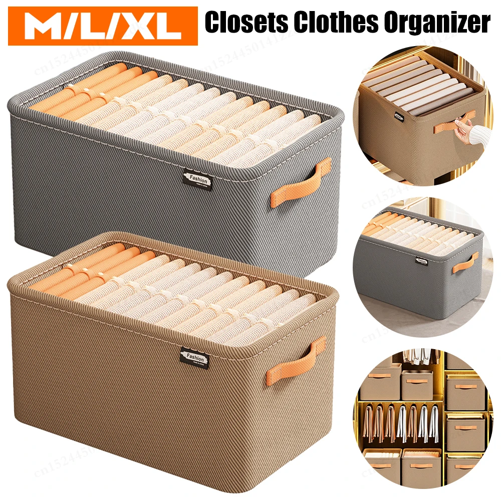 Wardrobe Thicken Clothes Organizer with Handle Pants Sweater Clothes Quilts Storage Bag Cabinets Drawers Organizer Bedroom Jeans