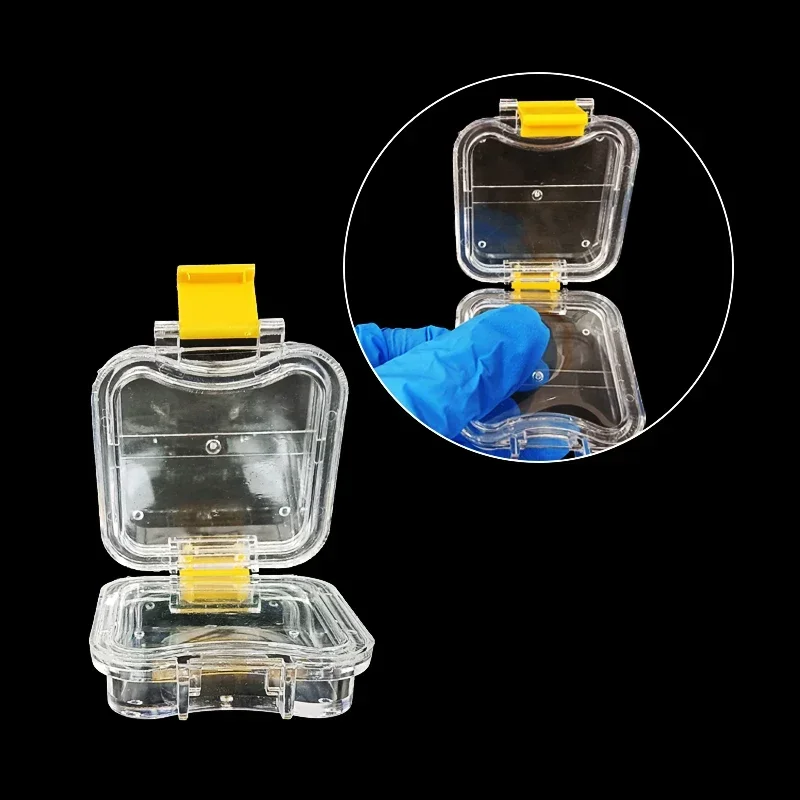 Dental Plastic Denture Box with Film Waterproof Teeth Storage Case for Dentures/Implants/Retainers Travel Organizer