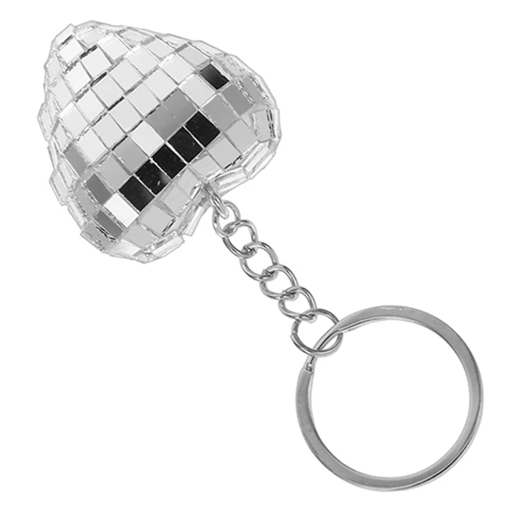 

Heart Shaped Ball Disco Ball Ornaments Or Keychains Keychain Lightweight Portable Party Favors Retro Celebration Gifts