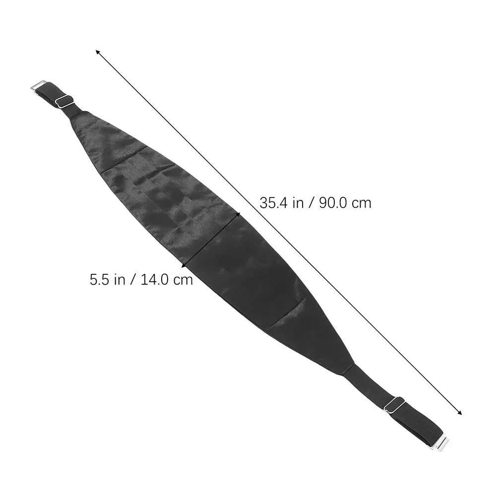 2 pezzi da uomo in tinta unita fascia da smoking regolabile in raso cintura formale per accessori da smoking per feste di nozze pantaloni da smoking da uomo