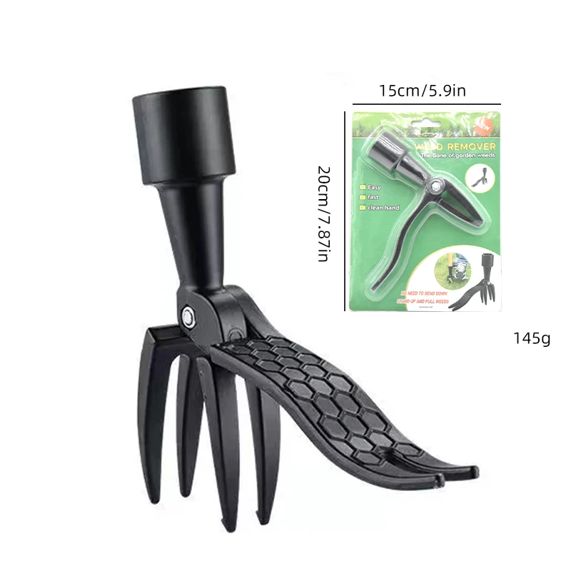 

Gardening Tool Iron Weed Puller Tool Claw Weeder Root Remover Outdoor Garden Portable Weed Puller Removable with Foot Pedal