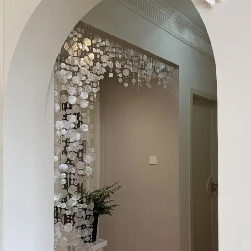 Partition curtain imitation pearl crystal bead curtain bathroom entrance living room curtain atmosphere hanging  ins