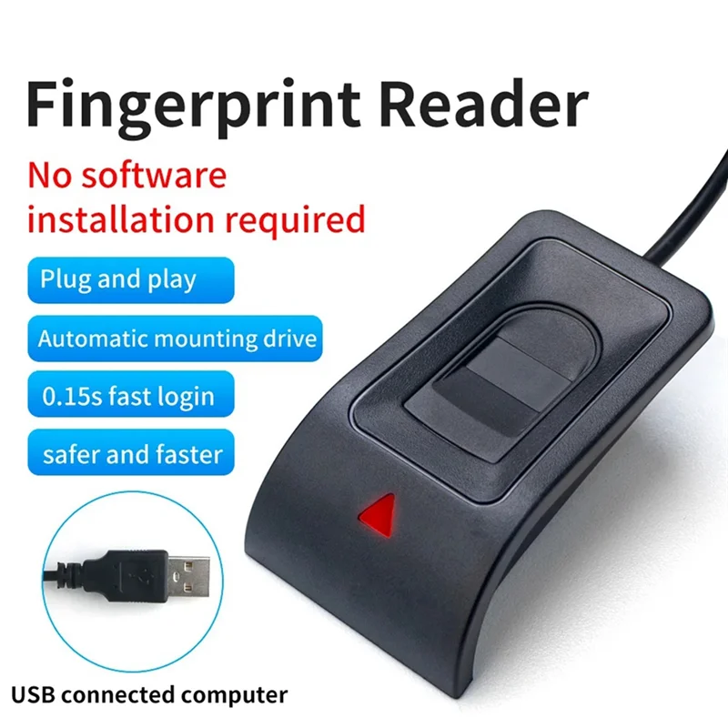-Reader USB biometrico per impronte digitali ABCPU per Win10/11 - Accesso sicuro con Hello Biometrics