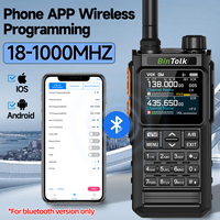 BinTolk BT7700 Walkie Talkie Multi Band Wireless Bluetooth Phone Programming Noise Reduction AM FM Ham Radio For Camping BT8200