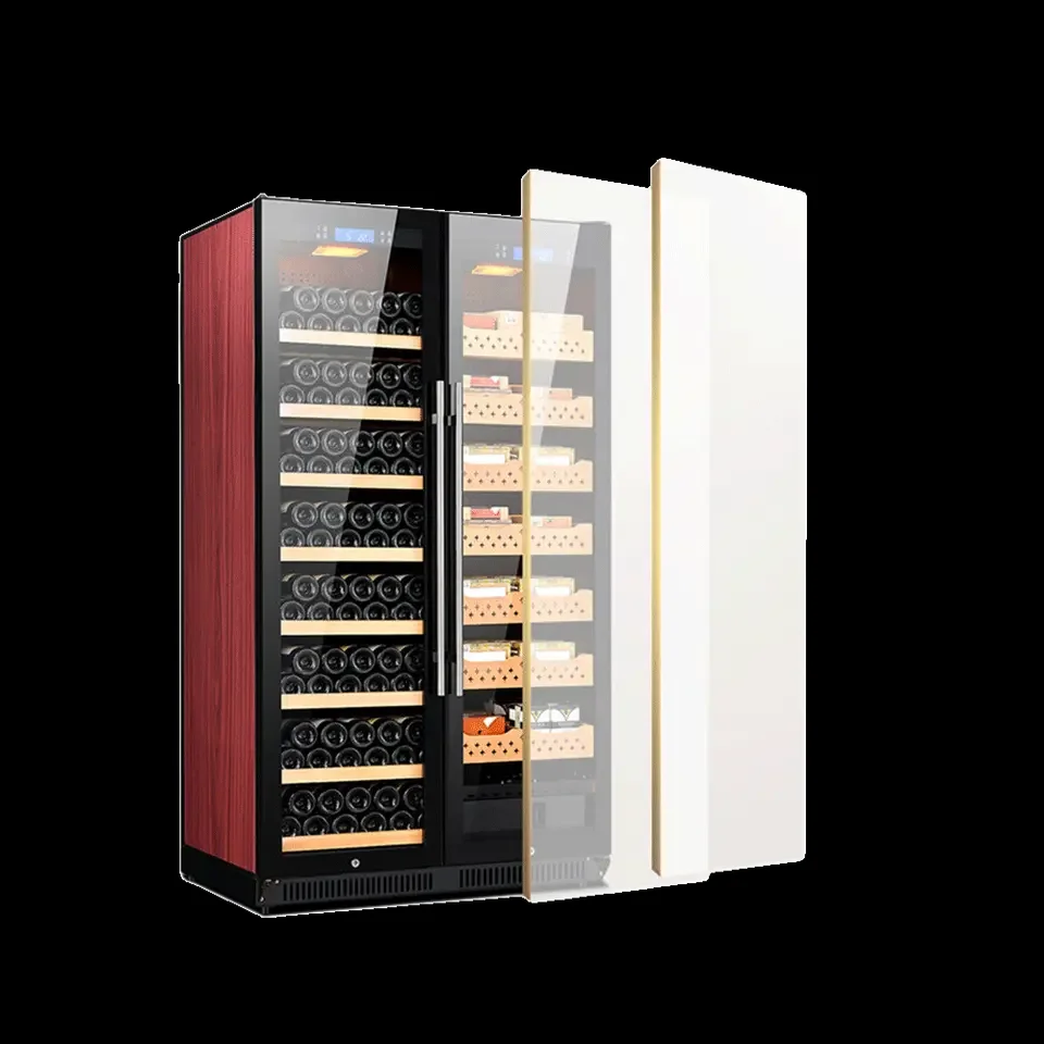 Double Door Cigar Cabinet Home Double Control Cigar Humidifier Constant Temperature And Humidity Control Humidity