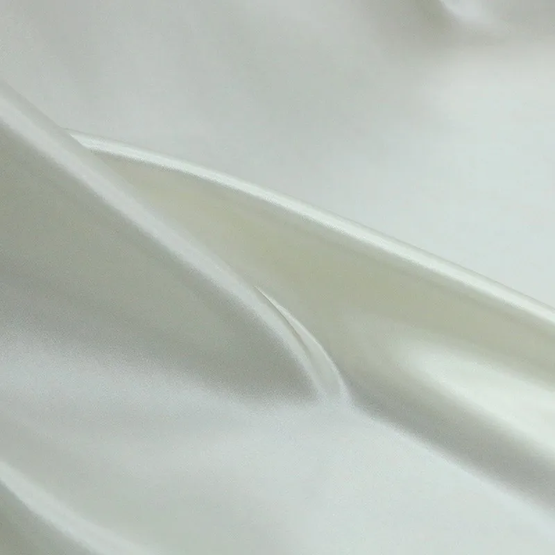 37 momme beige silk satin fabric light luxury suit professional wear thick firm and heavy