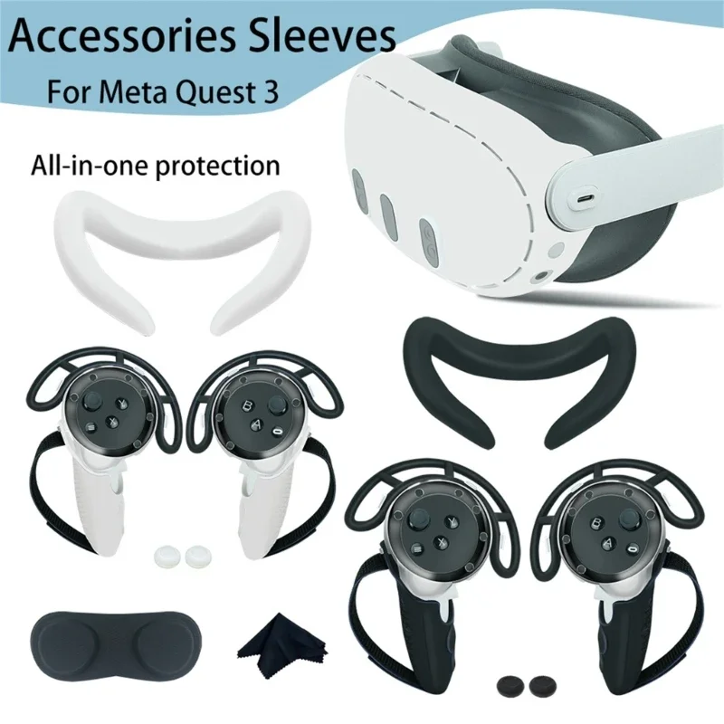 Anti-fall Protective Cover Shockproof for Meta Quest 3 Headset Mask Lens Cover Protective Sleeve Cap Accessories