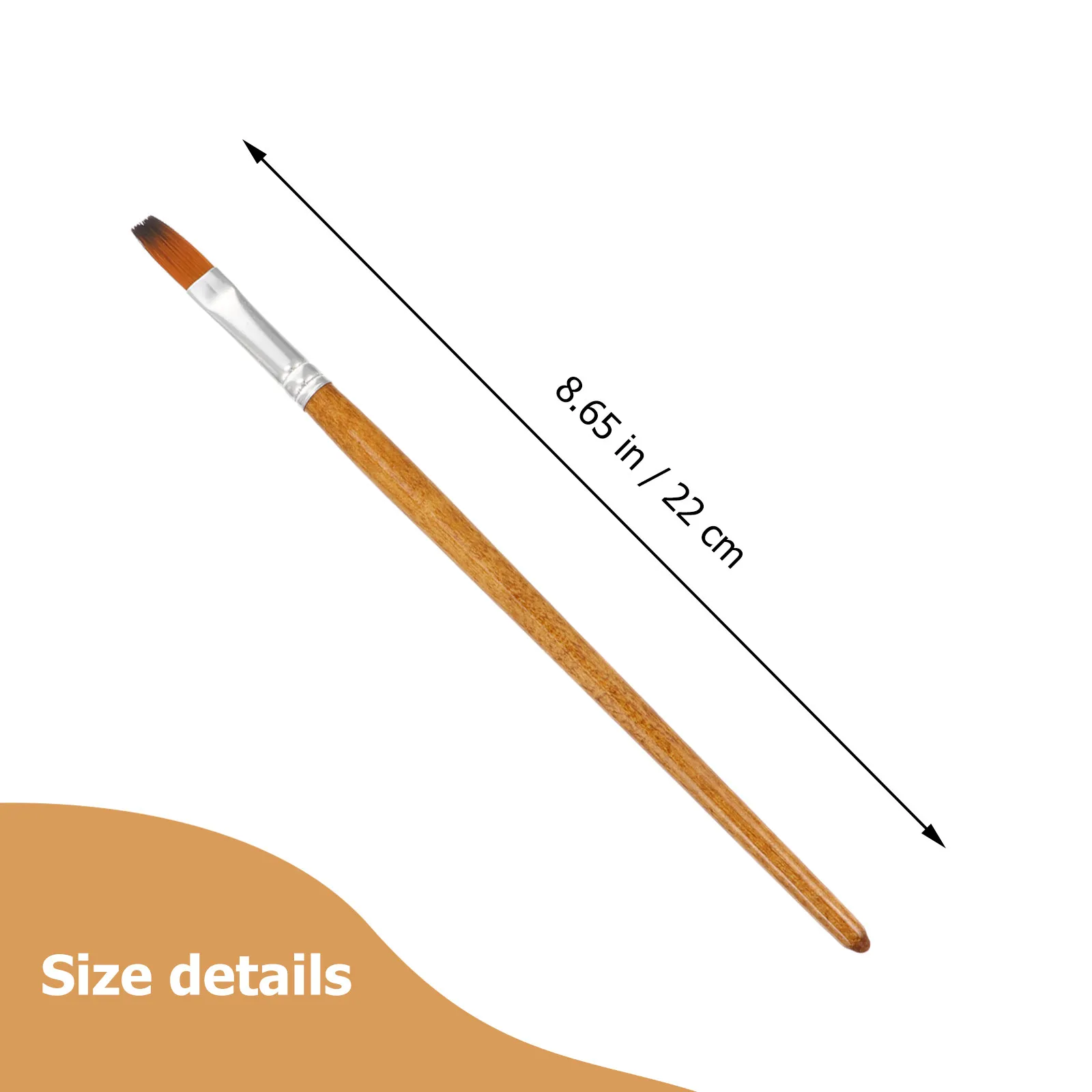 1Set Wooden Watercolor Brush Set Safe Gentle Easy-to-Handle Art Painting Brushes for Gouache Watercolor Beginners Professionals