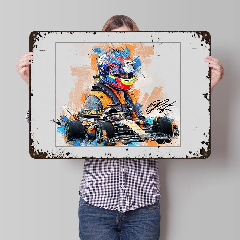 Oscar PIASTRI Metal Poster Customized Wall Art Retro Vintage Metal Signs for Man Cave Bar Accessories Bedroom Decoration Gaming