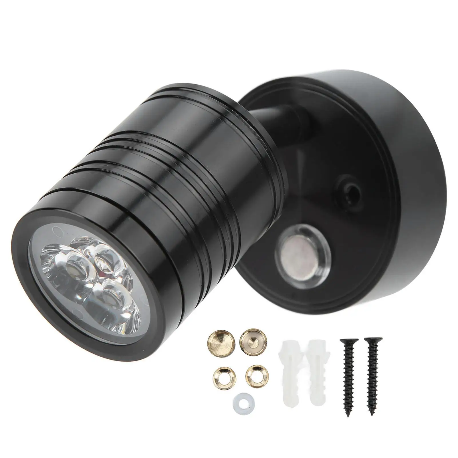 

LED RV Reading Light Interior Bedside Spotlight Warm for White Lamp Chrome Aluminum Alloy Touch Dimmer Adjustable for boats