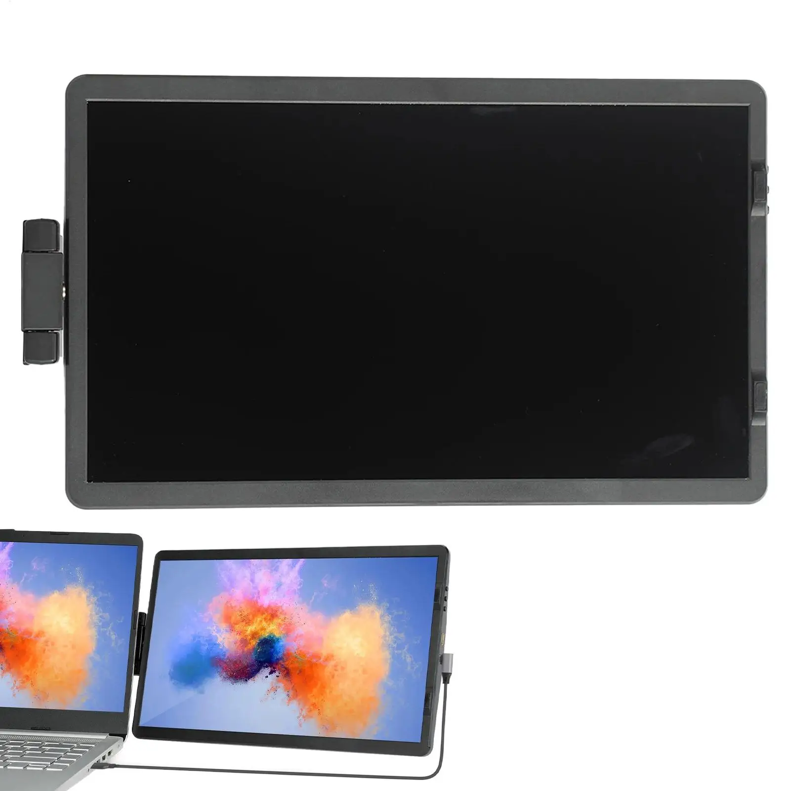 

Удлинитель экрана ноутбука 14,1-дюймовый крепежный экран 1080P для ноутбука, дорожный монитор с 2 портами для путешествий, конференц-стола, дома