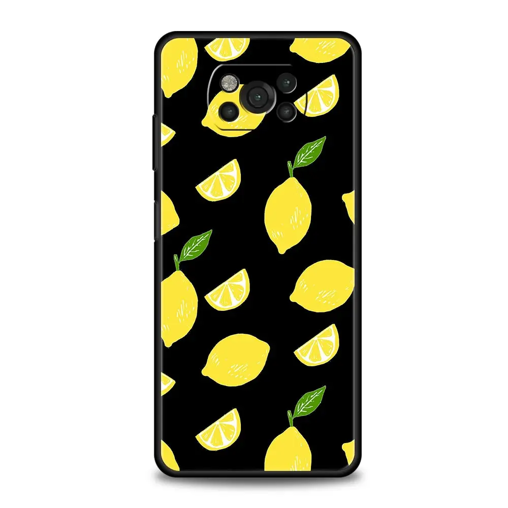 Mediterranean Lemon Phone Case For Xiaomi Poco X3 NFC M3 F3 F4 M4 X4 Mi Note 12T 12 Pro 10 11 Lite 10T 5G 11T 9T 11i Soft Cover