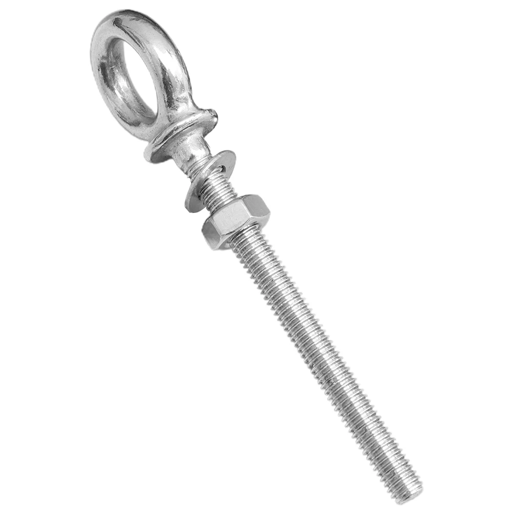 

Stainless Steel Eye Bolt Heavy Duty Long Screw For Hanging Hardware Fixing Swing Hammock Lifting Ring Eyebolts Metal