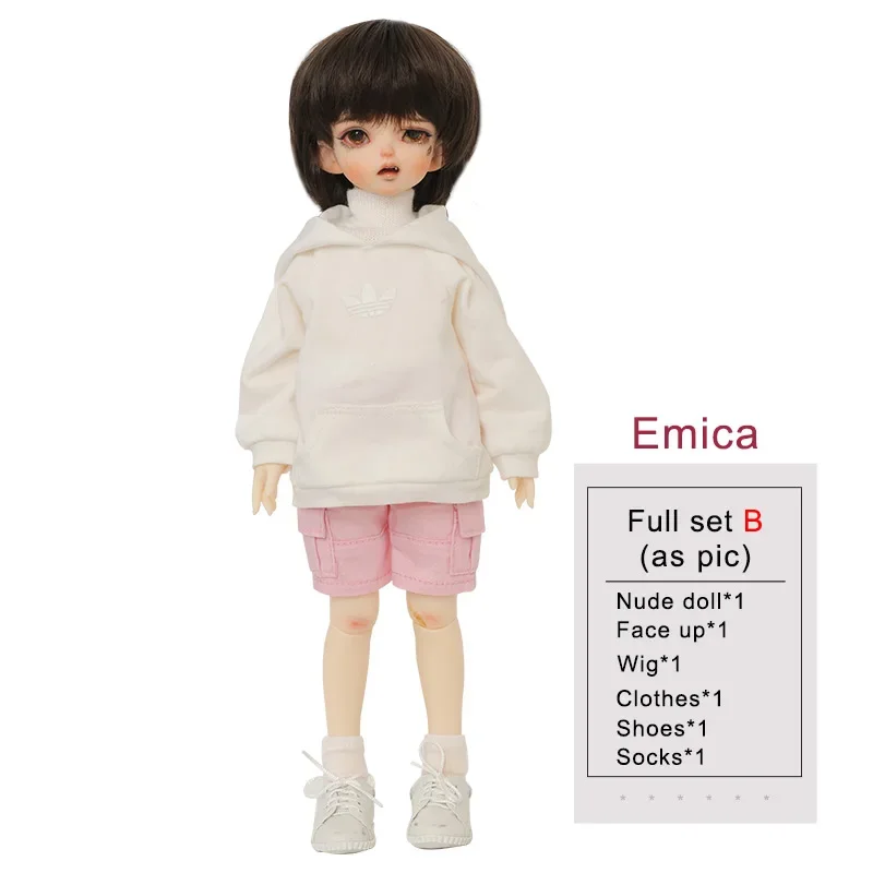 Emica & Emilia Pop BJD 1/6 Yosd poppen beweegbare gezamenlijke fullset complete professionele make-up Mode Speelgoed voor Meisjes Geschenken