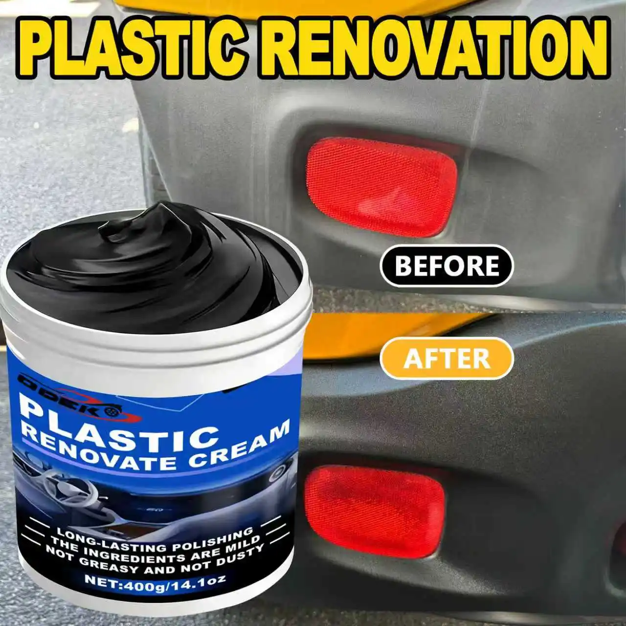 Black Trim Restorer - Unique Dye-Infused Formula Lasts 6+ Months - Restores Factory Black to Plastic Trim - Protects Against UV