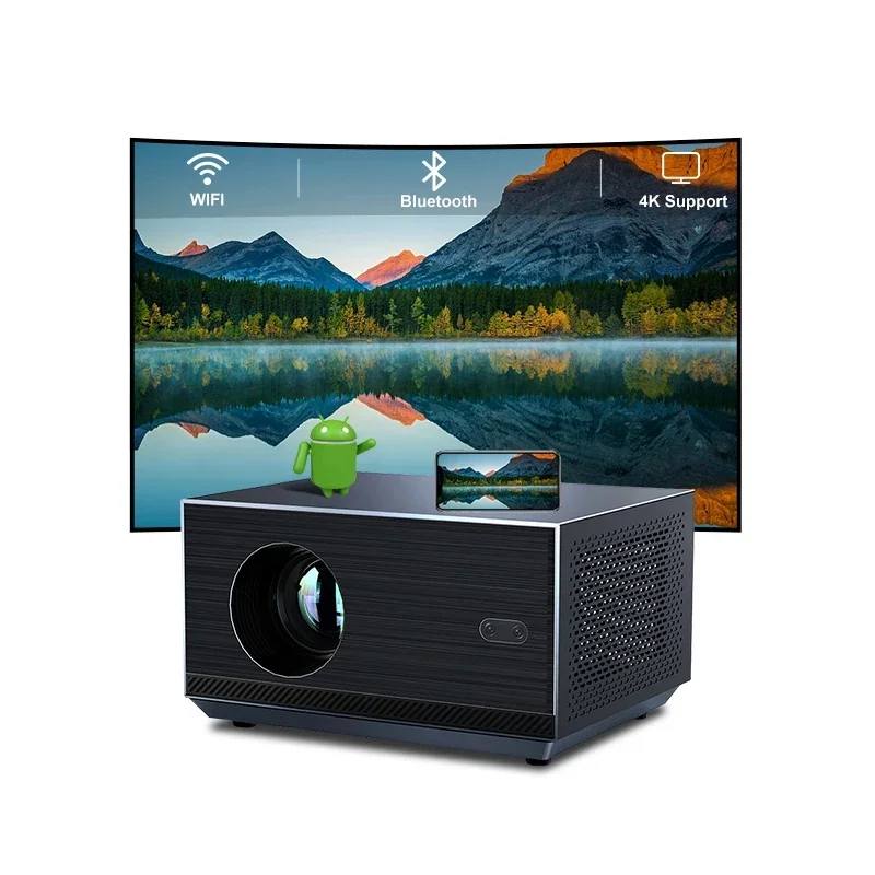 

Salange Hot Selling S2 Android 11.0 Projector Electronic Focus No Dust Technology Projector Full HD Smart 1080p Proyector 4K