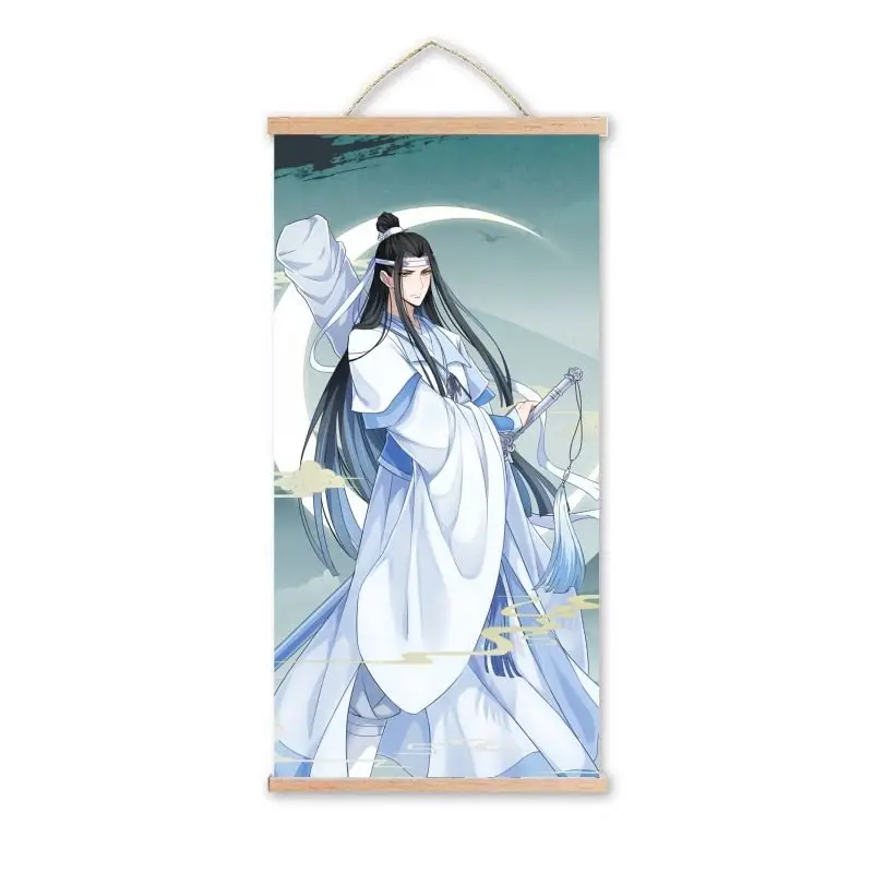 The Founder of Diabolism Mo Dao Zu Shi Lan Wangji Wei Wuxian Anime Poster Scroll Wall Art Hanging Decor Gift for Fans