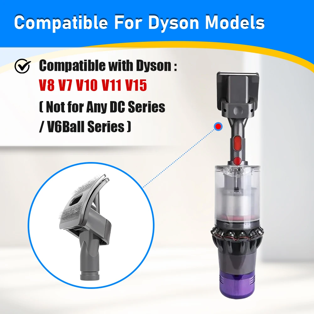 For Dyson V6 V7 V8 V10 V11 V15 Dog Cat Pet Bed Brush Vacuum Attachment Groom Tool Vacuum Cleaner Accessories With Converter Tool