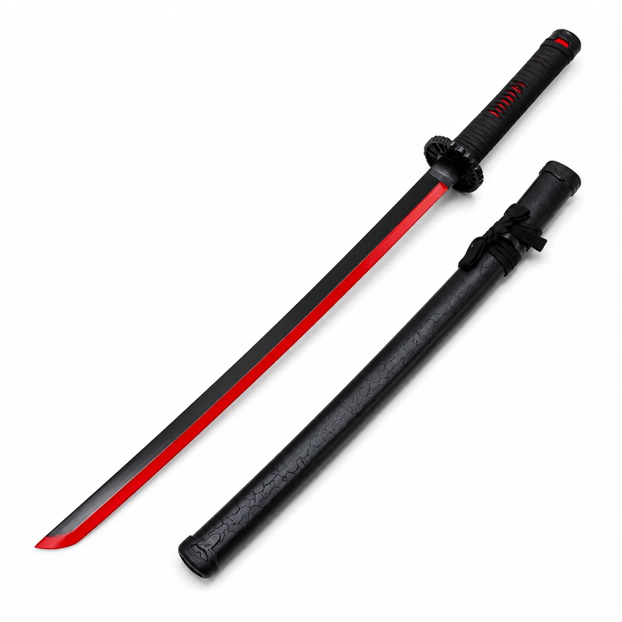 assiette-Epee-katana-et-bambou-rouge-avec-led-decoration-cosplay-anime