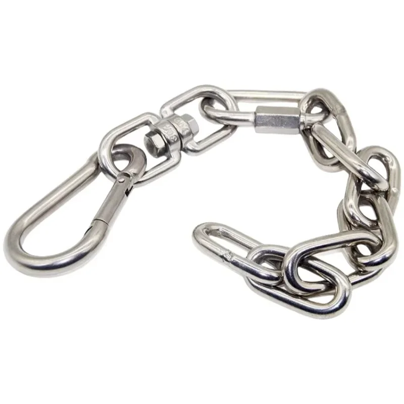 1Pcs M3 M4 M5 M6 M8 M10 M12 M14 304 Stainless Steel Rotating Ring Unloading Shackle Wire Rope Lock Chain Connecting Buckle