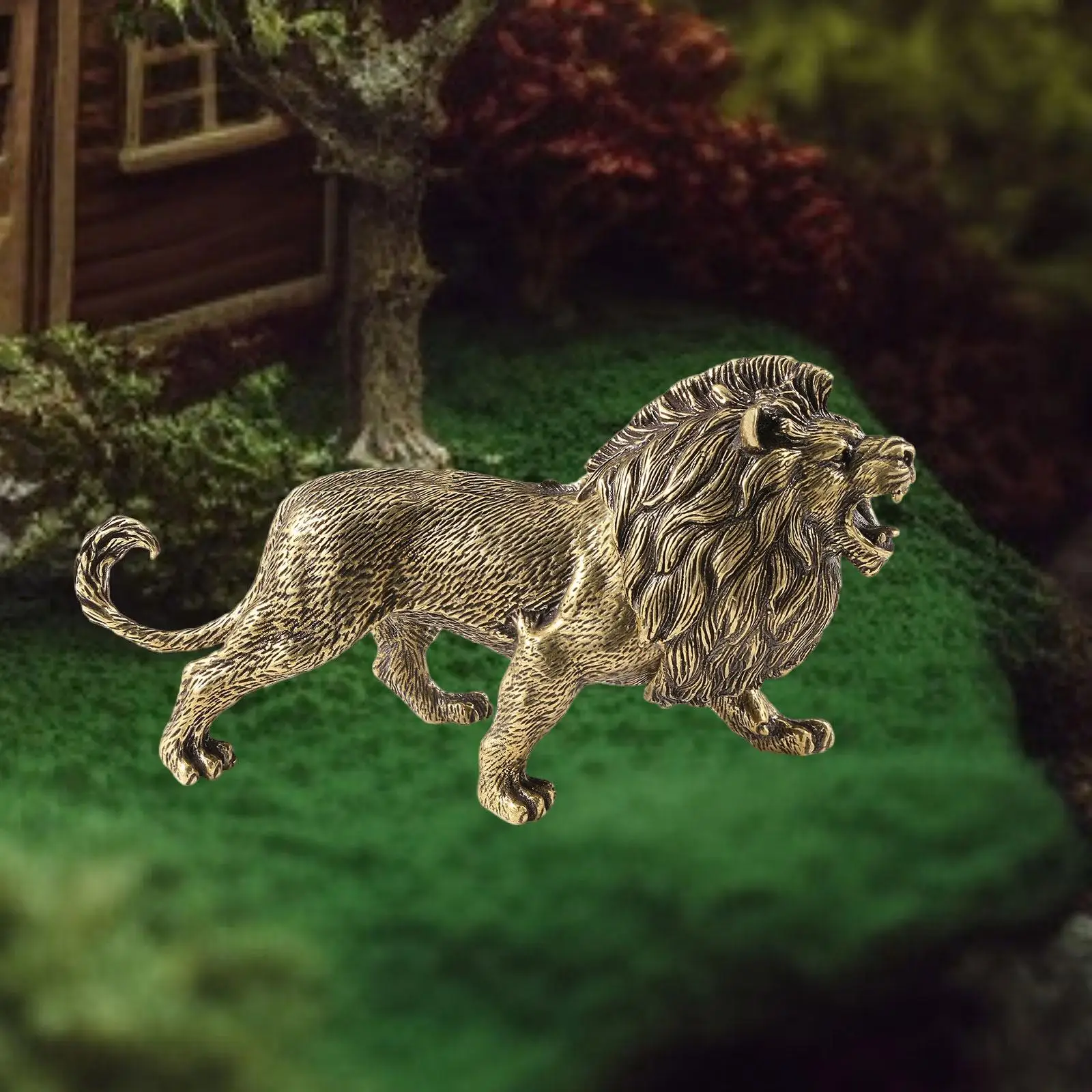 

Mini Figurine Retro Design Cute Decorative Mini Animal Sculpture Lion