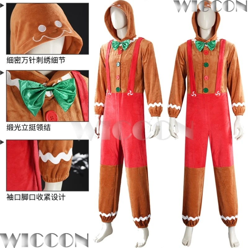 

Gingersnap Bodysuit Jumspuit Brown Clothes Anime Game Cosplay Christmas Unisex Dress Adults Child Halloween Event Fancy Suit