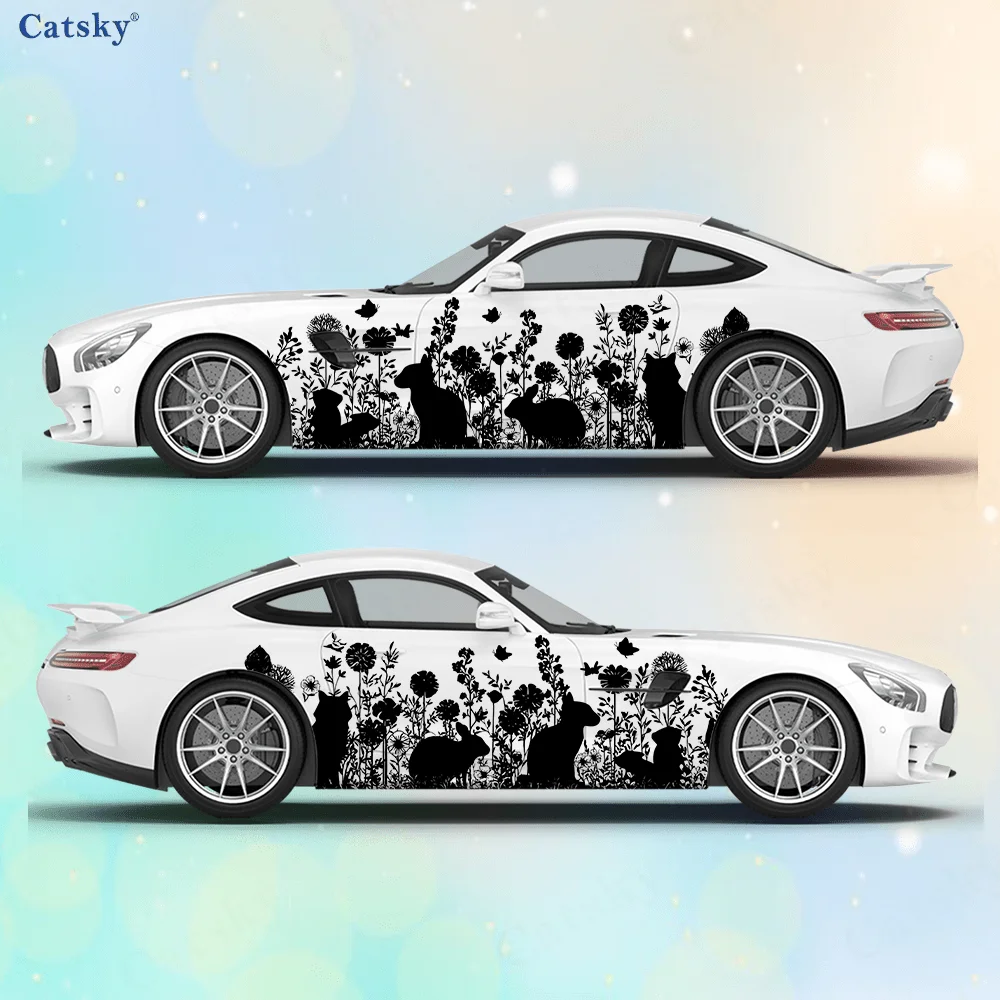 

Виниловая наклейка с силуэтом животных и растений, самоклеящаяся наклейка из ПВХ, подходит для грузовиков, внедорожников, украшения, автоаксессуары, подарок