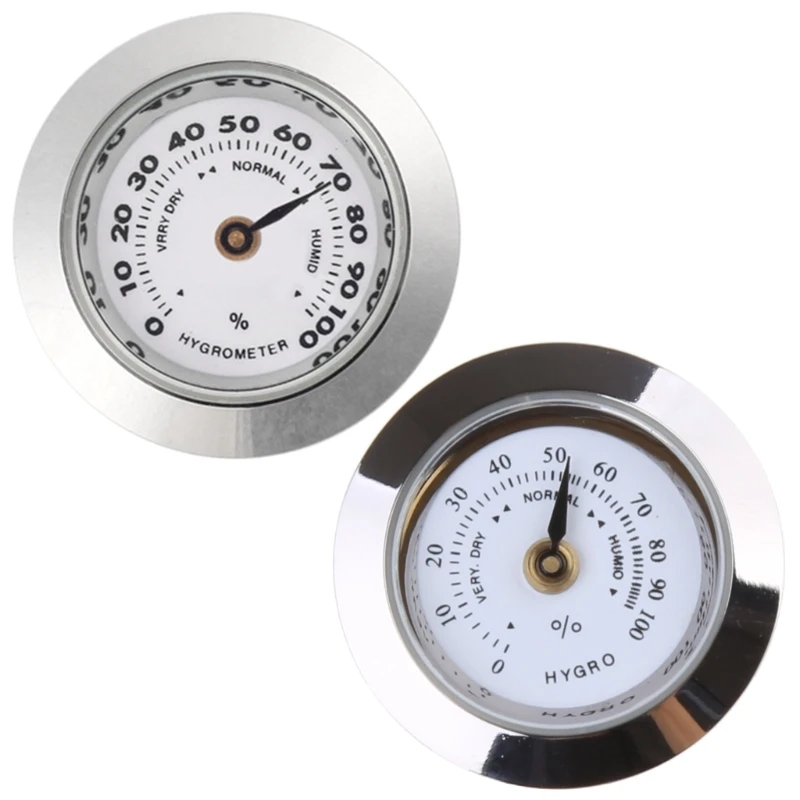 28mm Mini Round Cigar Hygrometer High Moisture Meter Humidity Gauge Dropship