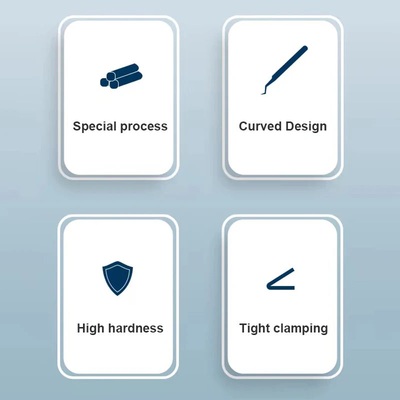 B&R BS-16 High Hardness Precision Chip Planting Tin Tweezers Easy Clamping Mobile Phone Repair Curved Design Forceps