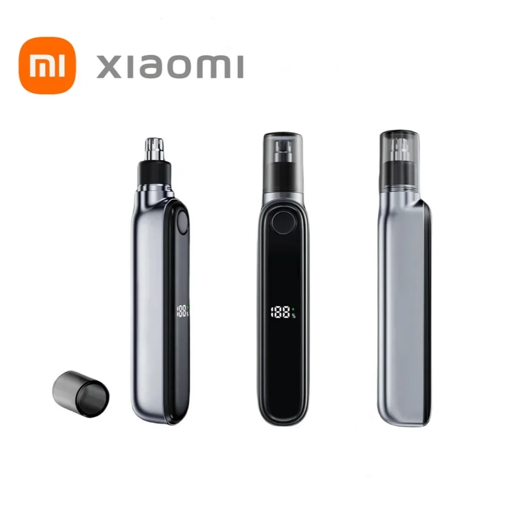 2024 NEW XIAOMI Electric Nose Hair Trimmer 13000rpm Intelligent LED Digital Display With Double-edged Blade Trimmer For Nose