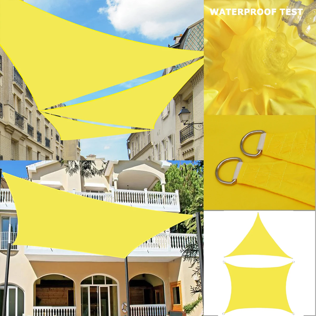 

Waterproof Outdoor Awning Garden Sunshade Sun-shelter for Car Balcony Patio Pool Canopy Camping Tent Triangle Sun Shade Sail