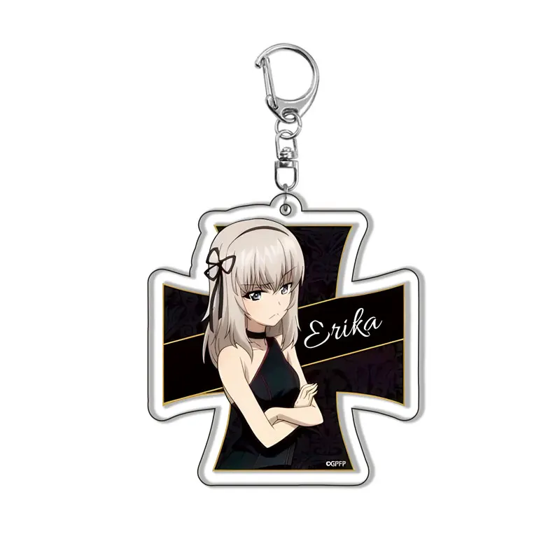 Girls And Panzer Anime Keychain For Nishizumi Miho Saori Takebe Isuzu Hana Akiyama Yukari Reizei Mako