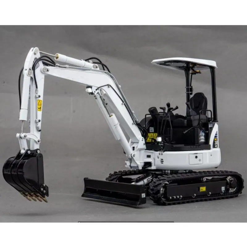 RTR LESU PC30 RC Hydraulic Excavator Mini Digger 1/14 Remote Control Metal Miniature Machine Light System Model Toys for Adult