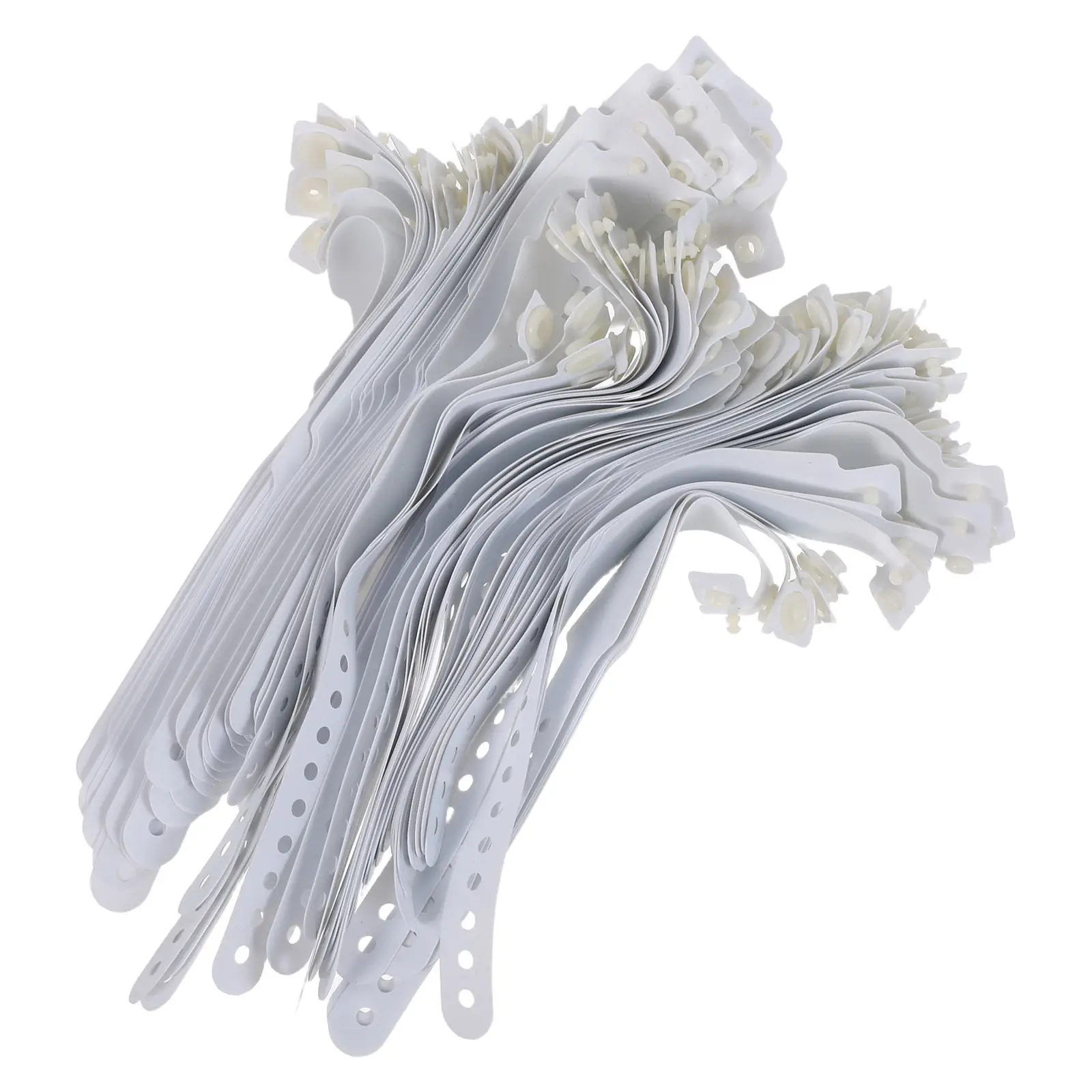 

100 шт. одноразовых водонепроницаемых идентификационных браслетов из ПВХ для пациентов, с застежкой-защелкой, для использования в больницах