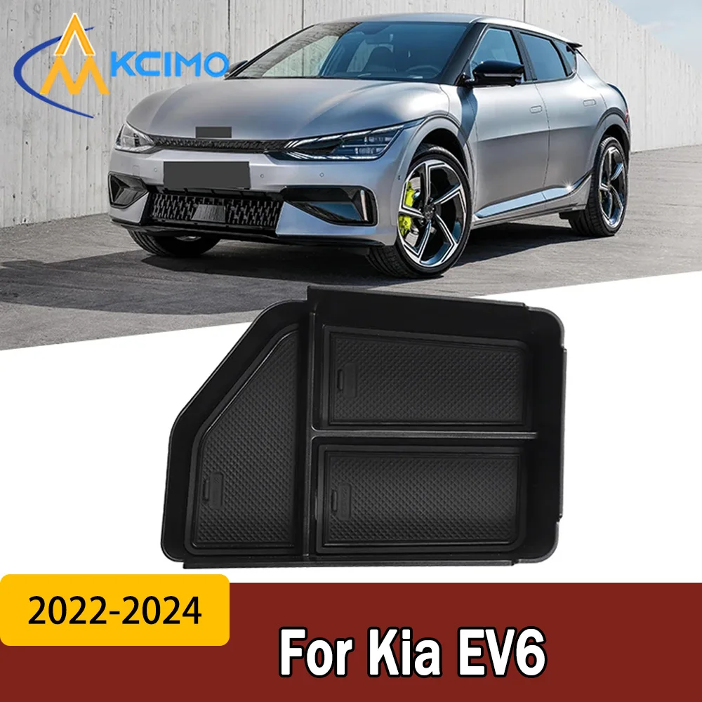 

Ящик для хранения подлокотника центральной консоли для Kia EV6 2022-2024, органайзер для центрального лотка, практичные аксессуары для уборки салона автомобиля