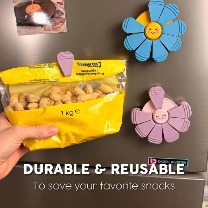 Magnetic Refrigerator Clip with A Petal Clip, Featuring A Portable, Convenient, and Minimalist Design.